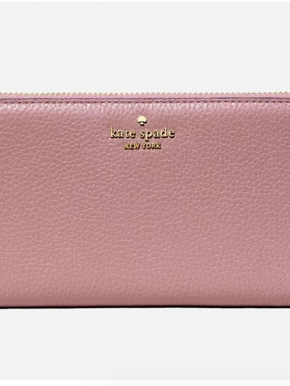 New Kate Spade Lena Large Continental Wallet Pebble Leather Dusk Rose - Picture 2 of 4
